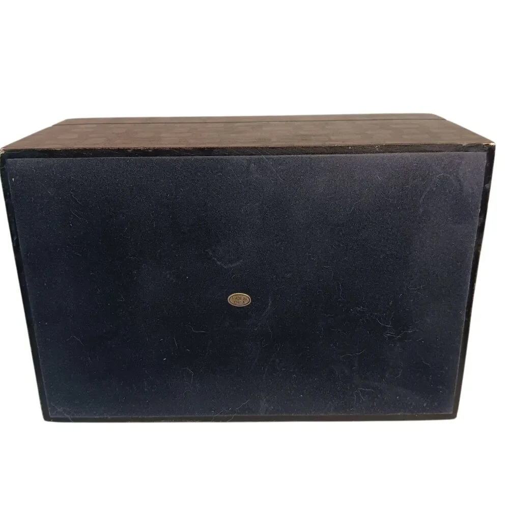 Vintage Lacquer Jewelry Box Gustav Klimt The Kiss Blue Interior 6
